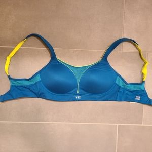 Teal and Yellow Padded Victoria Secret Sports Bra 34B